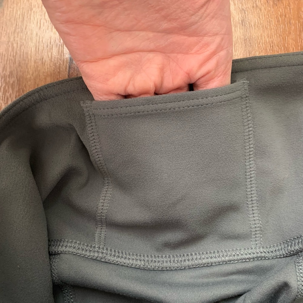 Athleta Salutation Modblock Leggings Gray And Pink - image 5